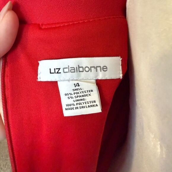 Liz Claiborne Vibrant Red Midi Dress - Picture 9 of 10